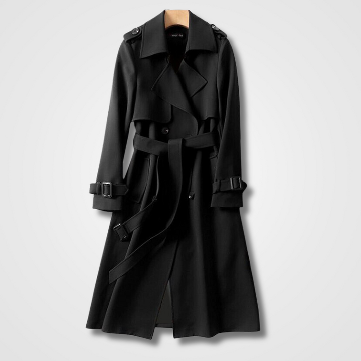 Damen Übergangsjacke | Gürtel für Taillenakzent &amp; Doppelknöpfe