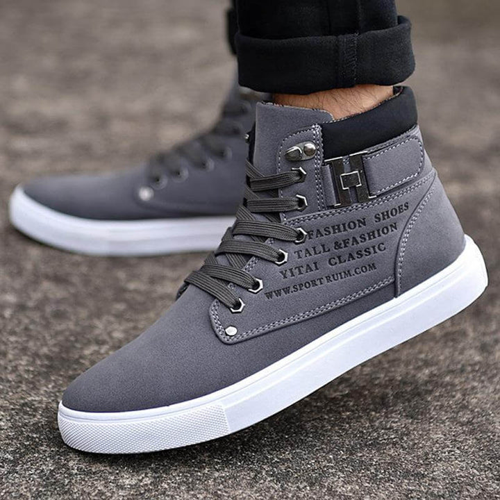 Willem Herren Stiefeletten | Schwarze Stiefeletten mit Absatz, Bequem und Rutschfest