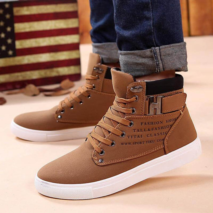 Willem Herren Stiefeletten | Schwarze Stiefeletten mit Absatz, Bequem und Rutschfest