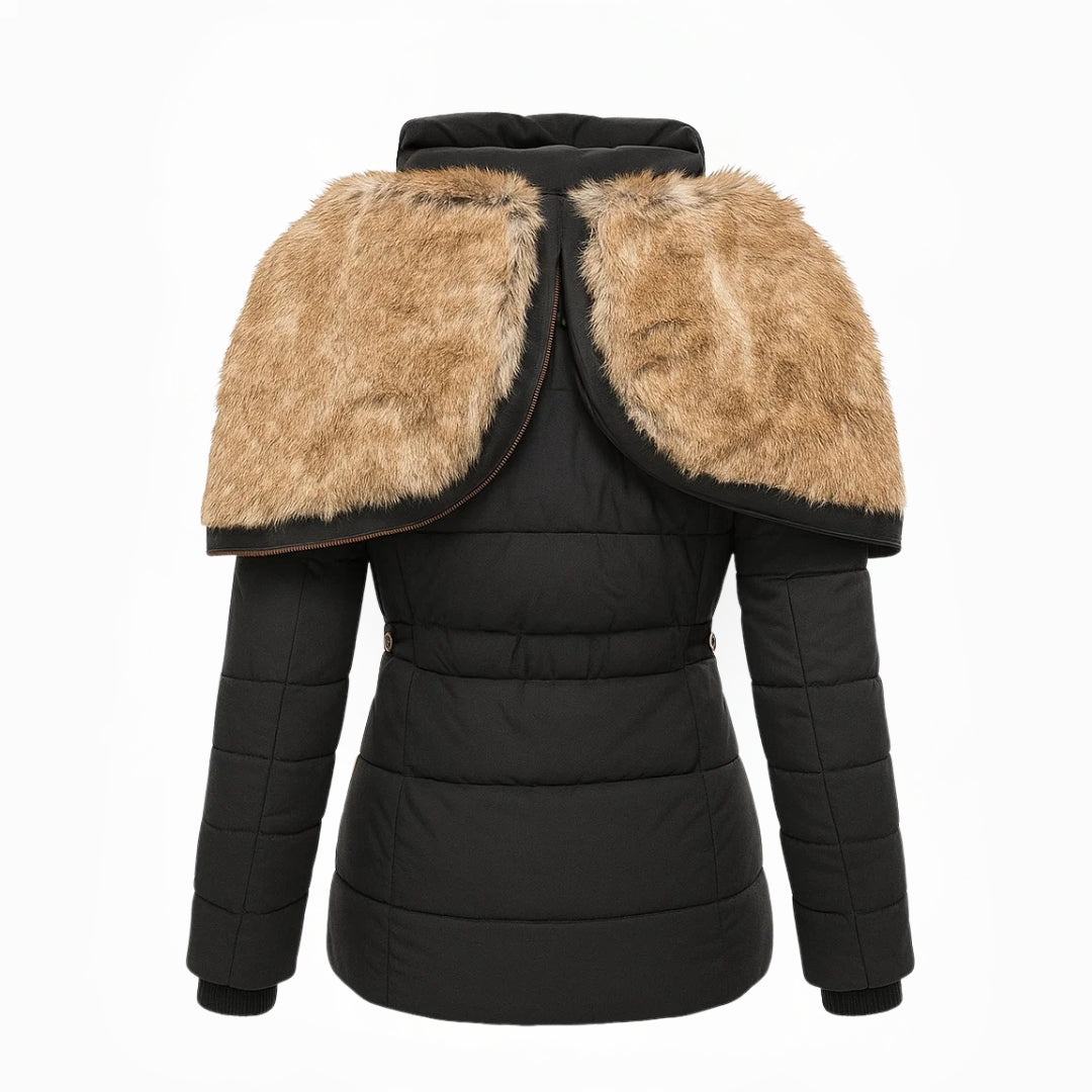 Winterjacke Damen | Lange Winterjacke Damen | Überlappender Reißverschluss &amp; Reißverschlusstaschen für Übersicht