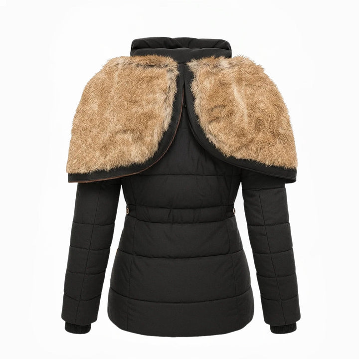 Winterjacke Damen | Lange Winterjacke Damen | Überlappender Reißverschluss &amp; Reißverschlusstaschen für Übersicht