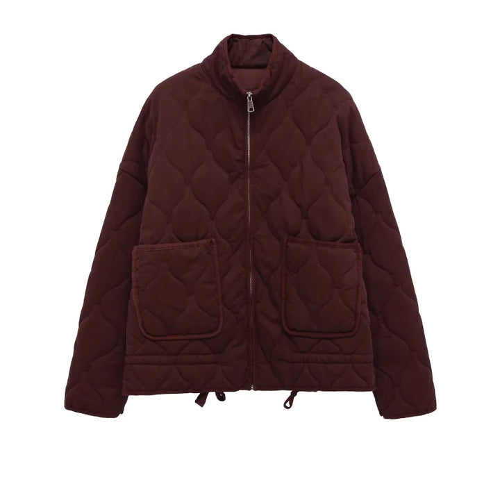 Jacke Damen - Steppjacke mit hohem Kragen und aufgesetzten Taschen