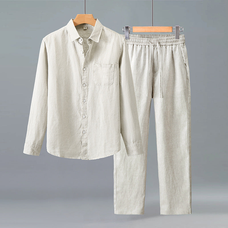 Set Männer - Leinen Atmungsaktives Sommer Outfit