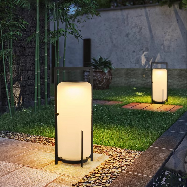 Solar Garden Lantern Cylinder | LED E27 | IP65 | Garden &amp; Terrace