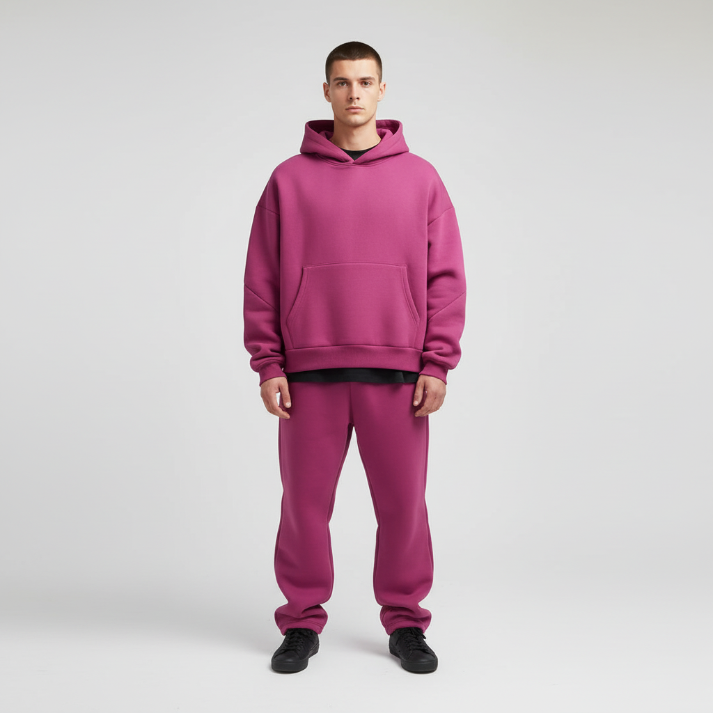 Herren Lässiger Hoodie Trainingsset – Atmungsaktives Oversized Zweiteiliges Set Für Fitness Und Alltag