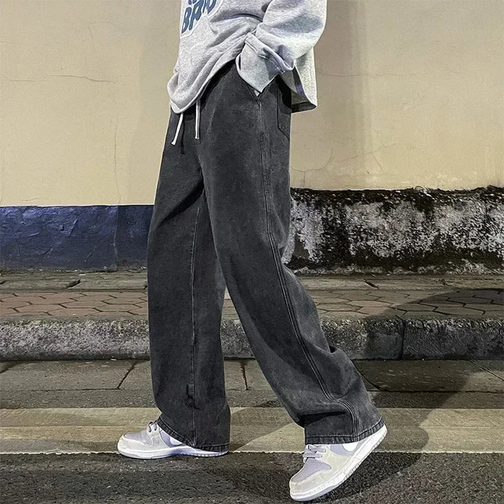 Jeans Herren - Weite Beinform Lockere Koreanische Jeans