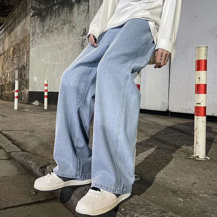 Jeans Herren - Weite Beinform Lockere Koreanische Jeans