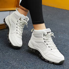 Damen Outdoor-Stiefeletten mit Schnürung & robuster Sohle in Weiß
