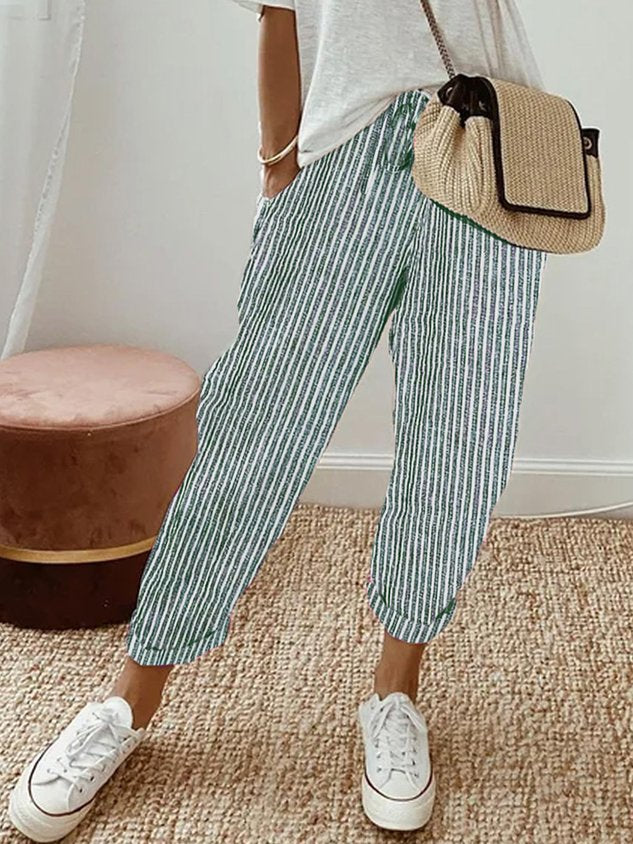 Helga | Stylish Casual Linen Trousers