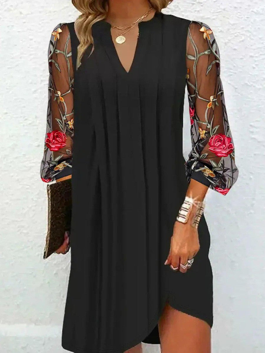 Camille | Elegantes Blumensleeve-Kleid