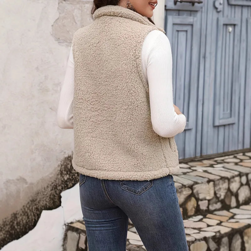 Leah | Damen Übergangsjacke Bodywarmer mit Stehkragen und Reißverschluss