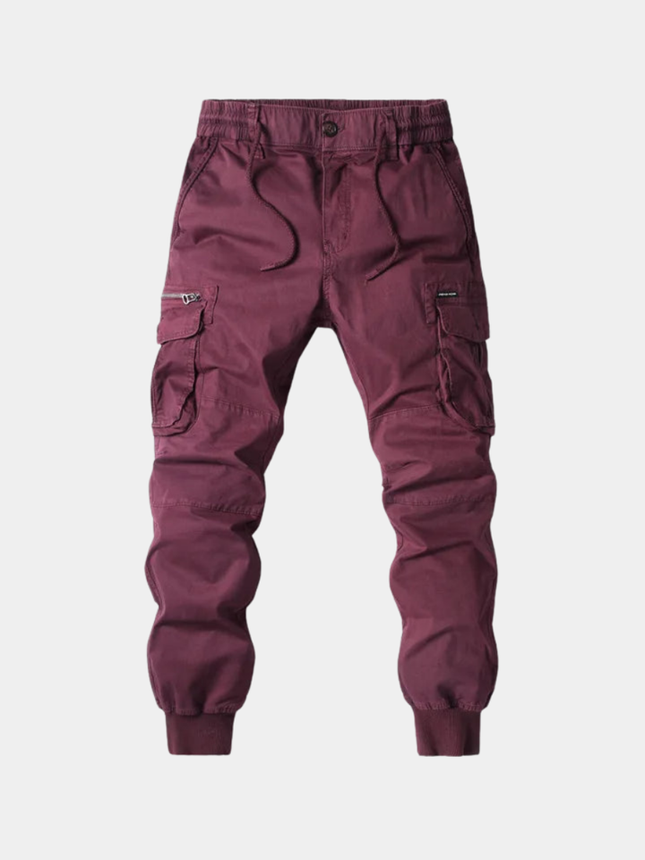 Niel | Joggeur cargo homme multipoches bords-côtes anthracite