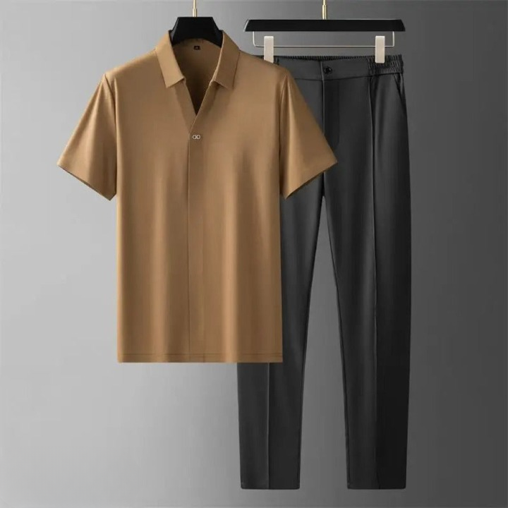 Luxe Set zweiteilig Polo und Hose Sommer Übergangszeit Herren - Grayson