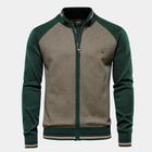Henk | Herren Strickjacke Colorblock Reißverschluss Streifen