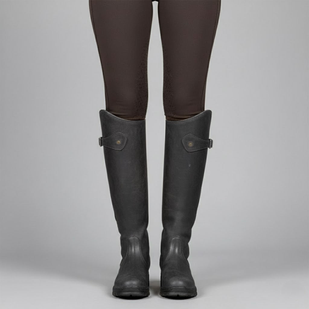 Damen Orthopädische Outdoor Reitstiefel – Leder, Wasserabweisend, Bequem für Outdoor-Aktivitäten