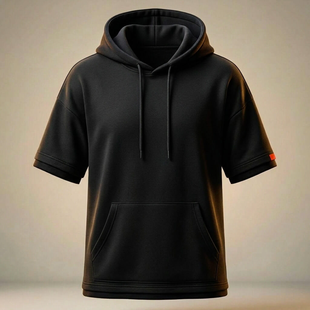 Herren Peruanisches Baumwoll-Hoodie-T-Shirt – Relaxed Fit mit Kängurutasche