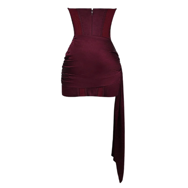 Harlow | Drapiertes Sweetheart Bodycon Mini Kleid