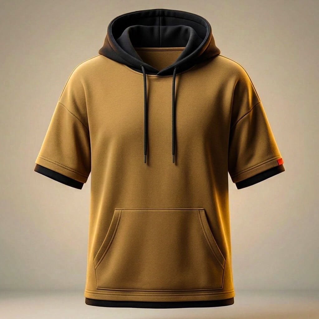 Herren Peruanisches Baumwoll-Hoodie-T-Shirt – Relaxed Fit mit Kängurutasche