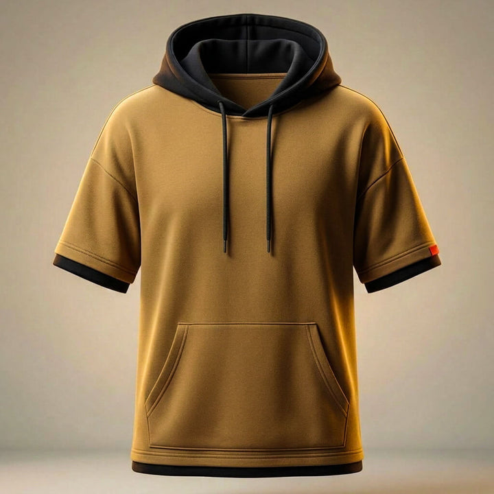 Herren Peruanisches Baumwoll-Hoodie-T-Shirt – Relaxed Fit mit Kängurutasche
