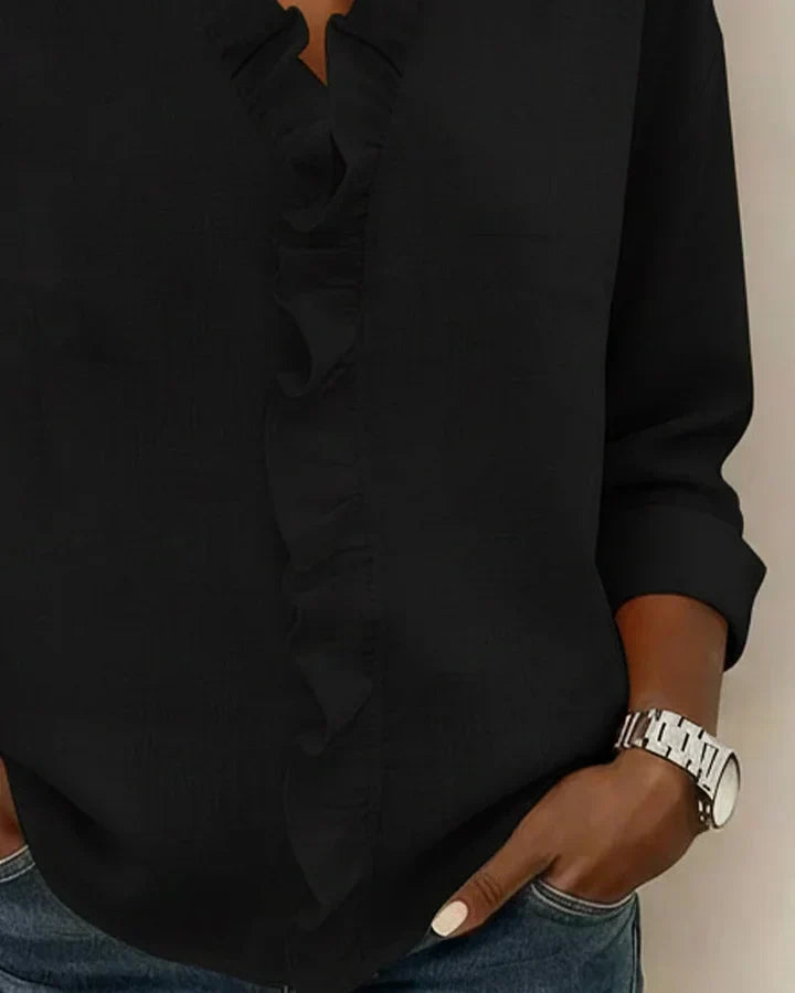 Chloe | Leichte V-Ausschnitt Bluse