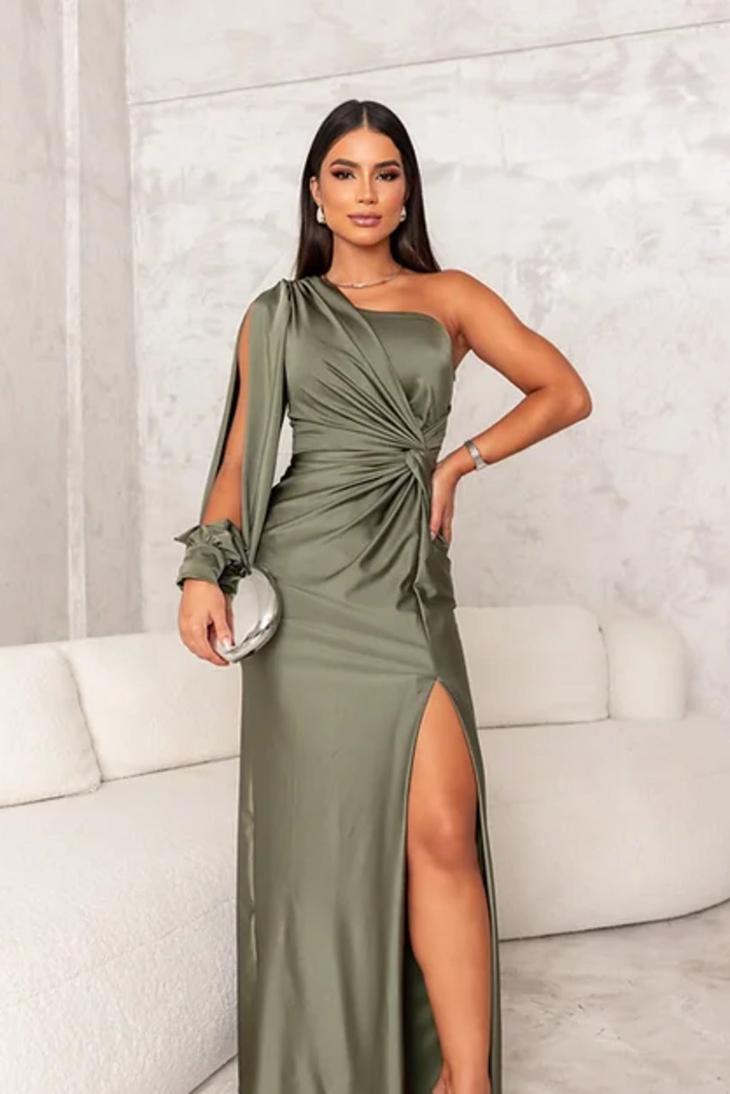 Odette - Elegantes Maxi-Kleid mit Schlitz für Damen