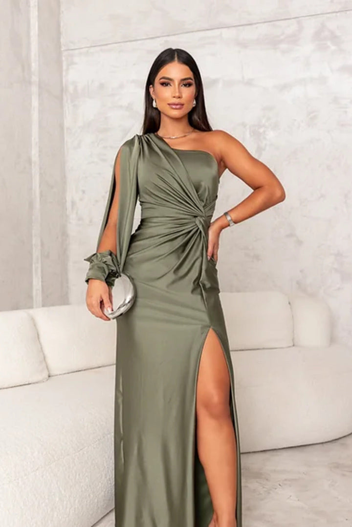 Odette - Elegantes Maxi-Kleid mit Schlitz für Damen