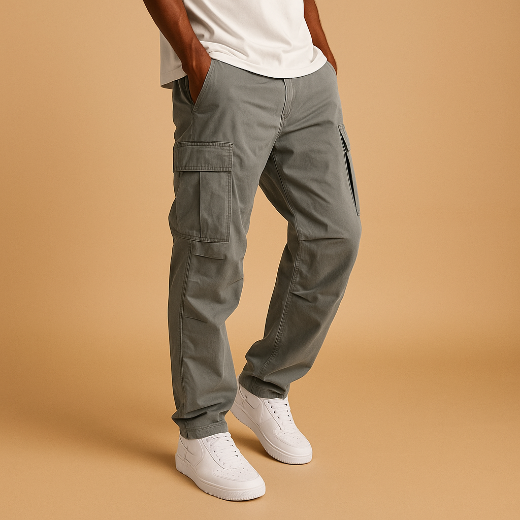 Regulär geschnittene Cargo-Hose für Herren mit Taschen | Mailand