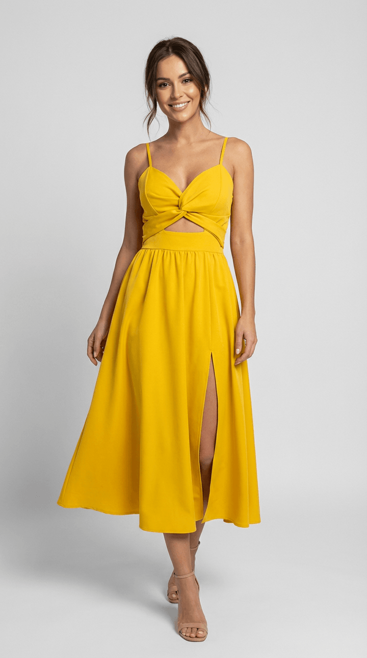 Avery Midi Dress with Cut-Outs