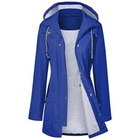 Wasserdichter langer Kapuzen-Trenchcoat gefüttert Windbreaker Reisejacke