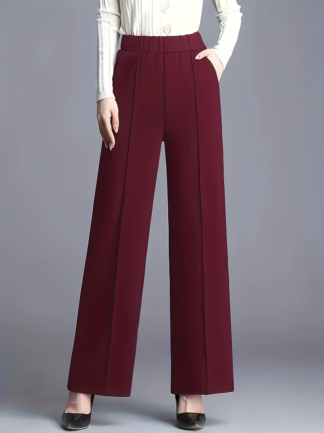 Eviana | Elegante Hochtaillierte Hose mit Schrägtaschen
