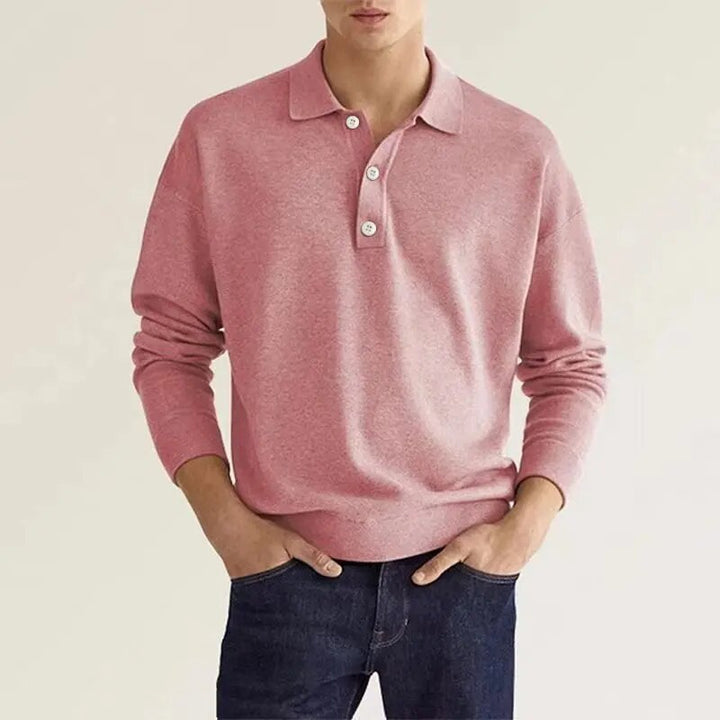 Poloshirt mit langen Ärmeln für Herren - maximale Eleganz und Komfort - Thibo