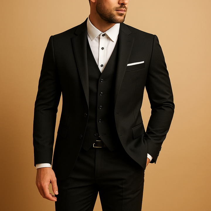 Dreiteiliges Slim Fit Herrenanzug mit Blazer und Hose | Beaumont