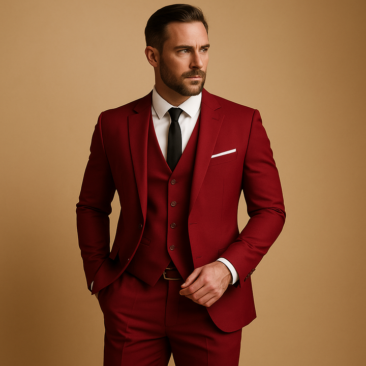 Dreiteiliges Slim Fit Herrenanzug mit Blazer und Hose | Beaumont