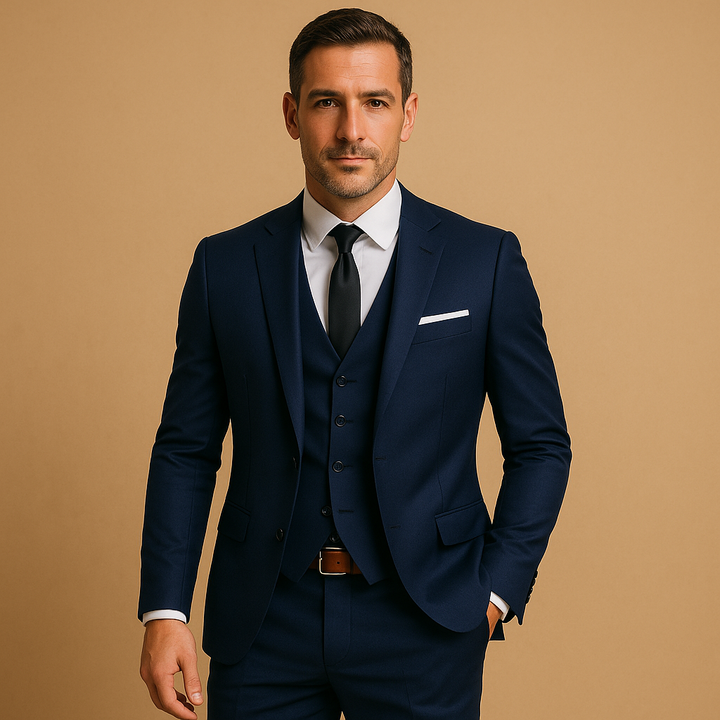 Dreiteiliges Slim Fit Herrenanzug mit Blazer und Hose | Beaumont