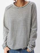 Damen Gestreiftes Casual Langarmshirt – Weiche Baumwolle, Perfekt für Frühling und Herbst
