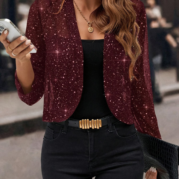 Elaine | Glänzende Cropped Jacke