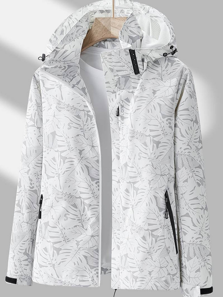 Damen Wasser- und Winddichte Jacke mit Kapuze – Lässig, Schutz für Outdoor-Aktivitäten