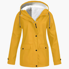 Damen Winter Regenjacke mit Fleece-Futter – Wasserdichte Outdoor-Jacke für kalte Tage