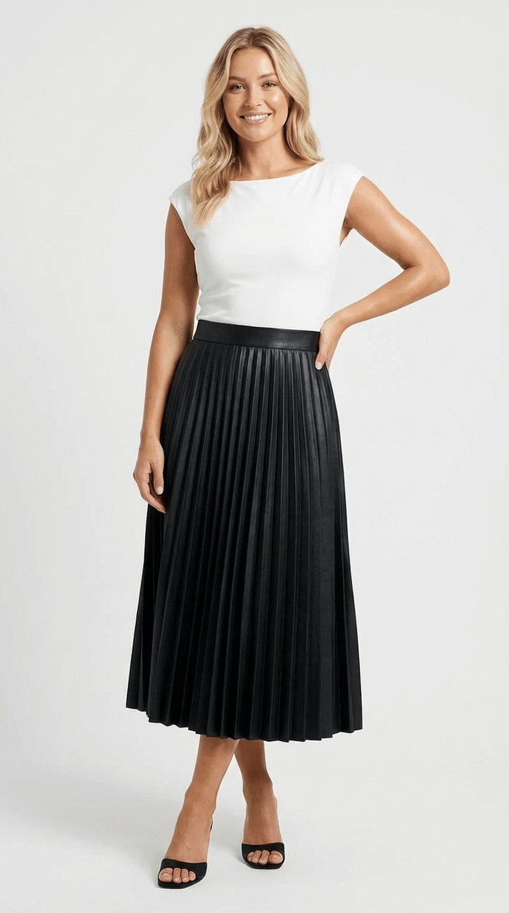 Grace Pleated Midi Skirt