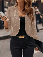 Elaine | Glänzende Cropped Jacke