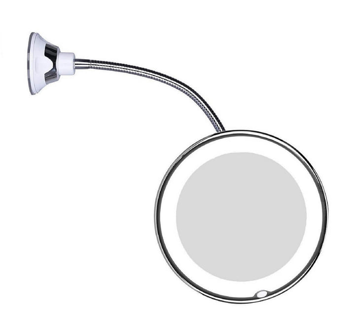 Sandsberg LED Magnifying Mirror with Flexible Gooseneck | 10x Magnification | Daylight LED | Cosmetic Mirror