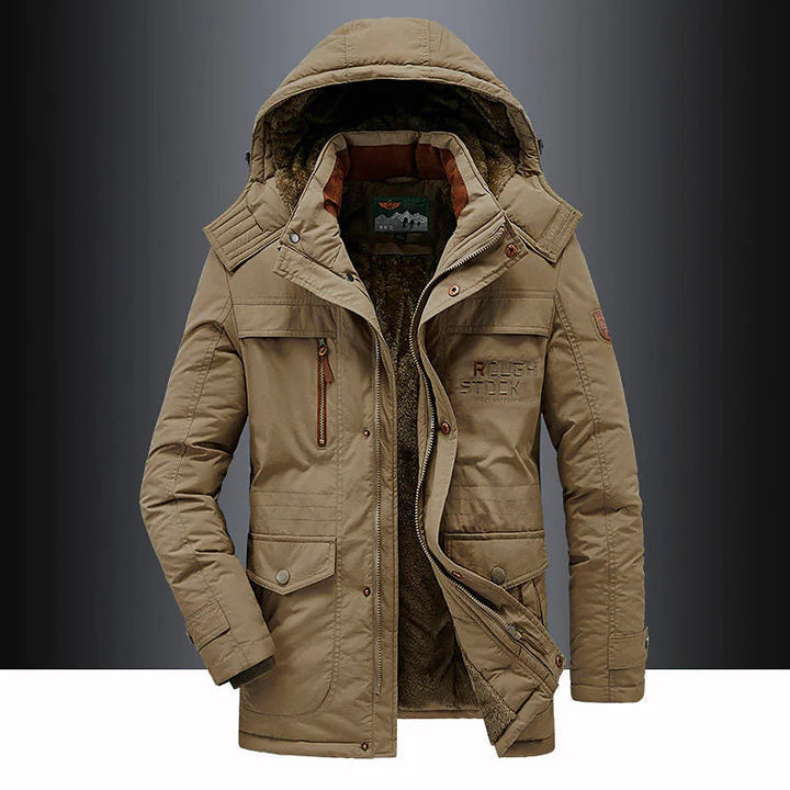 Parka Mi-Long mit Kapuze und Reißverschluss für Herren | Ideal für den Winter
