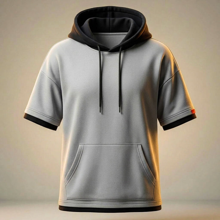 Herren Peruanisches Baumwoll-Hoodie-T-Shirt – Relaxed Fit mit Kängurutasche
