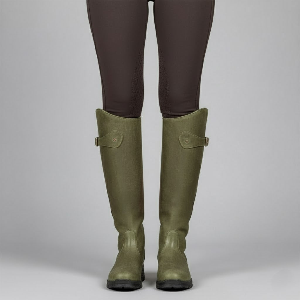 Damen Orthopädische Outdoor Reitstiefel – Leder, Wasserabweisend, Bequem für Outdoor-Aktivitäten