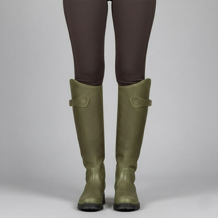 Damen Orthopädische Outdoor Reitstiefel – Leder, Wasserabweisend, Bequem für Outdoor-Aktivitäten