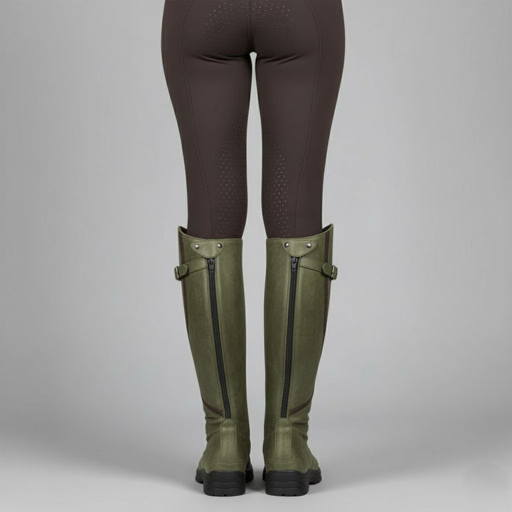 Damen Orthopädische Outdoor Reitstiefel – Leder, Wasserabweisend, Bequem für Outdoor-Aktivitäten