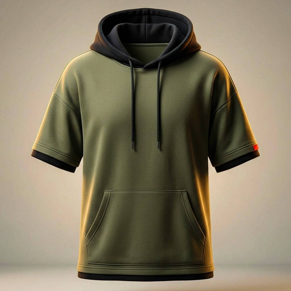 Herren Peruanisches Baumwoll-Hoodie-T-Shirt – Relaxed Fit mit Kängurutasche