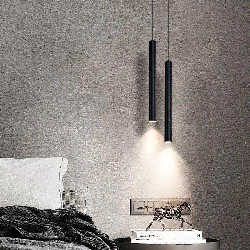 Pendant Light Bedroom | Black | Minimalist | LED