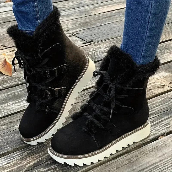 Damen Winterstiefel mit Plüschfutter und strapazierfähiger Sohle