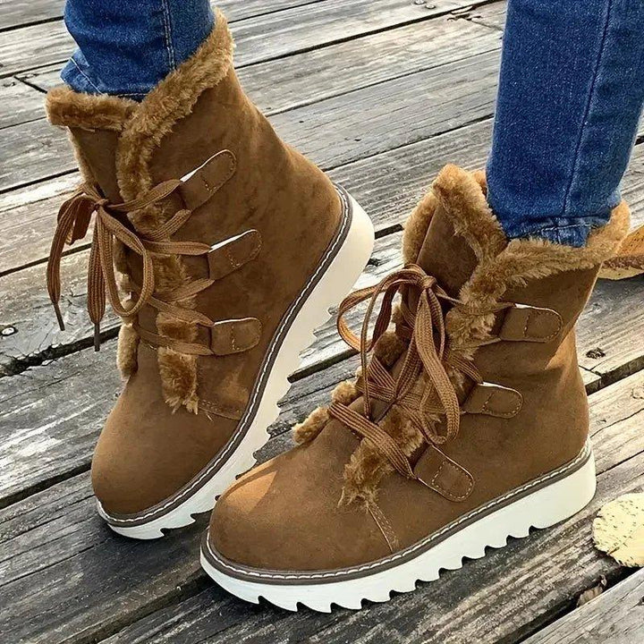 Damen Winterstiefel mit Plüschfutter und strapazierfähiger Sohle